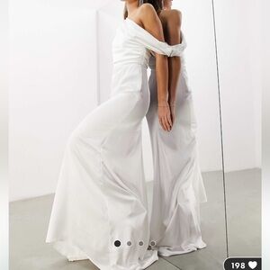 White silky dress